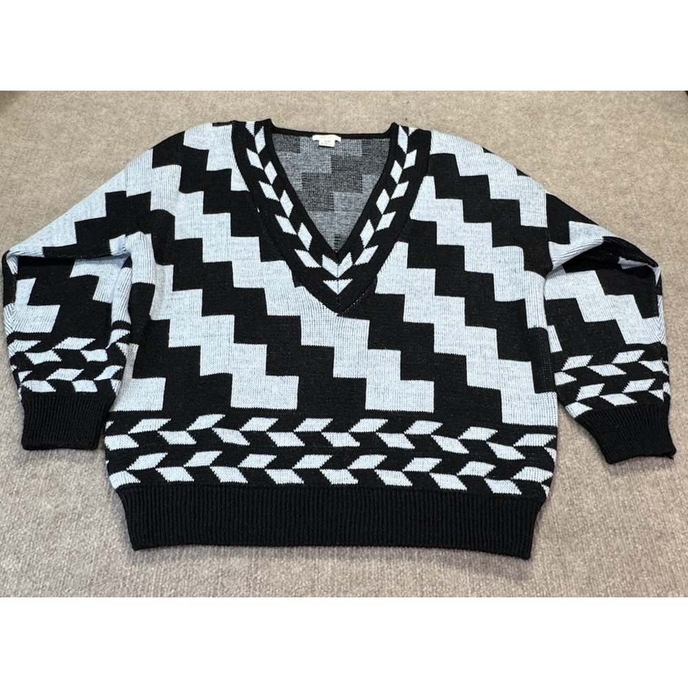 Esprit Sport S Knit Sweater Vintage V-Neck 80's Statement Funky